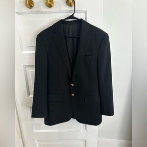 Ralph Lauren, men’s black sports jacket with silver colored buttons, size 40S